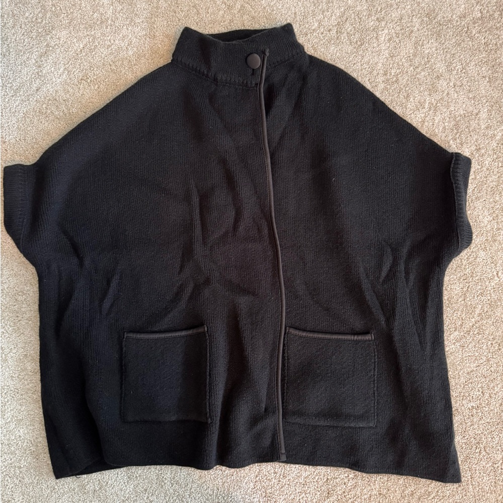 LC Lauren Conrad Black Knit Poncho cape